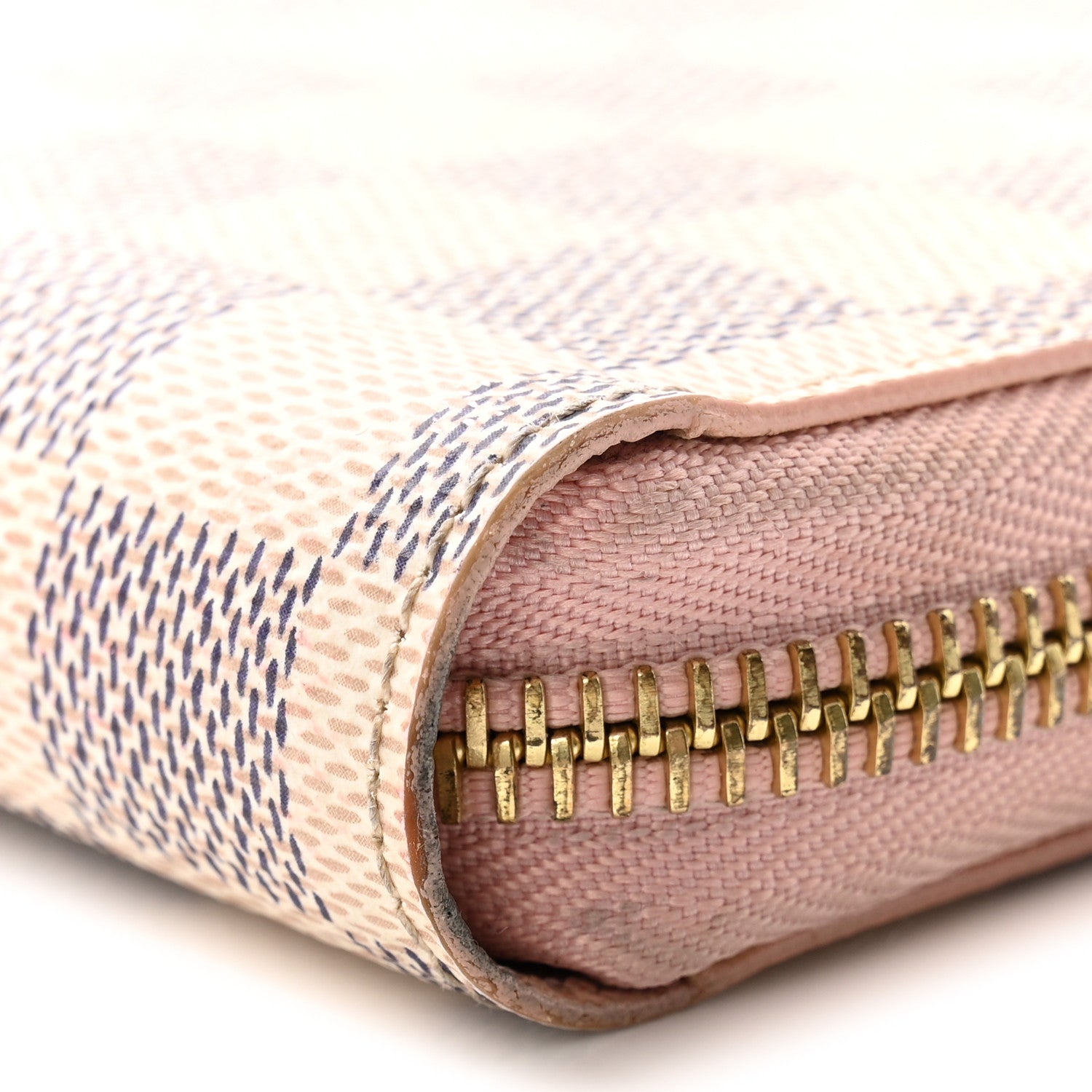 Louis Vuitton Damier Azur Zippy Wallet Rose Ballerine
