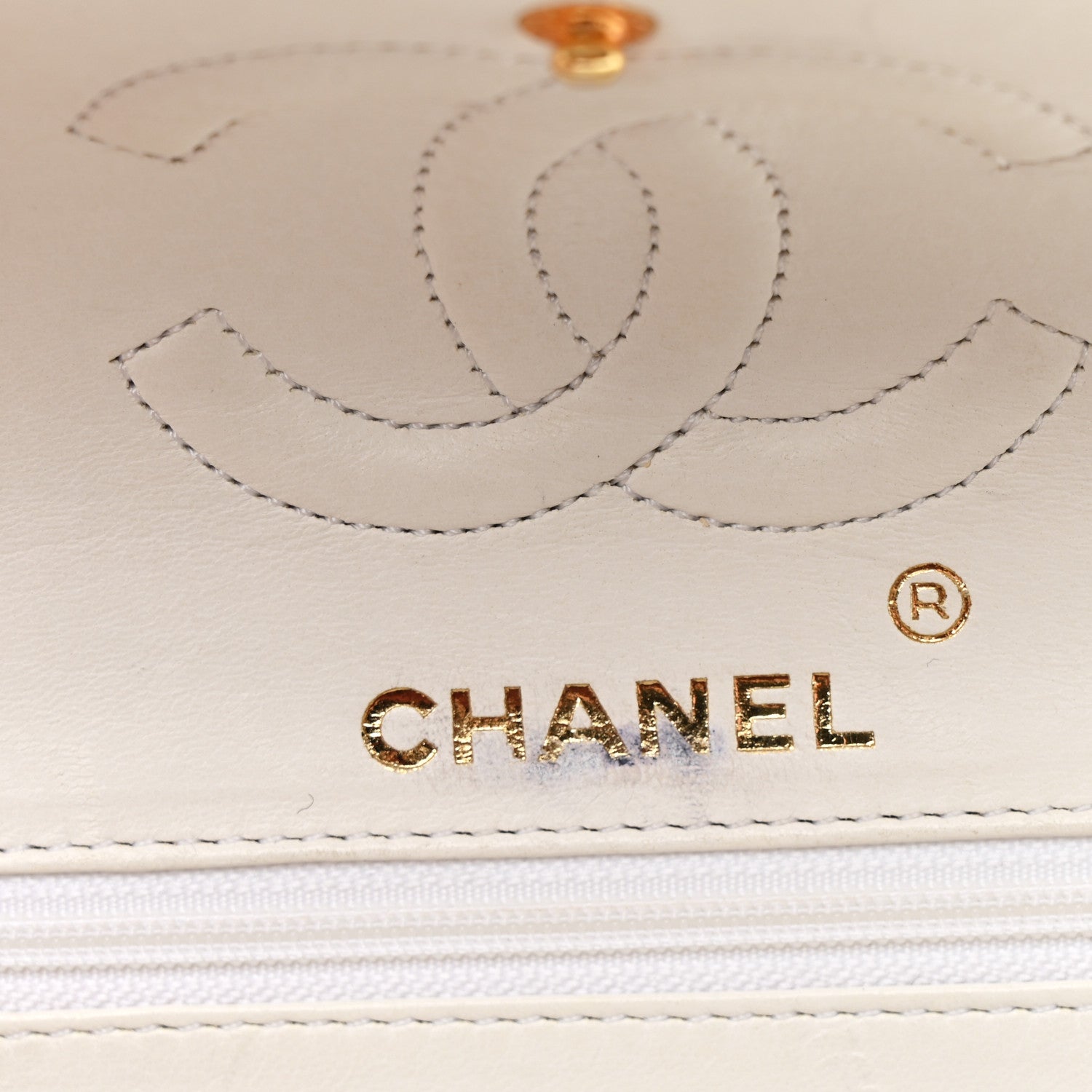 Chanel Lizard Small Double Flap White