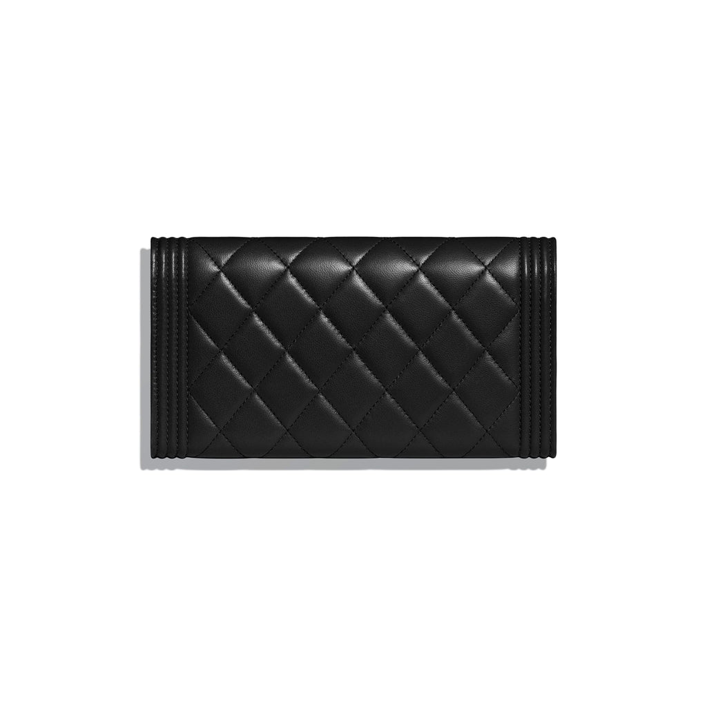 Chanel Quilted Lambskin Boy Long Flap Wallet