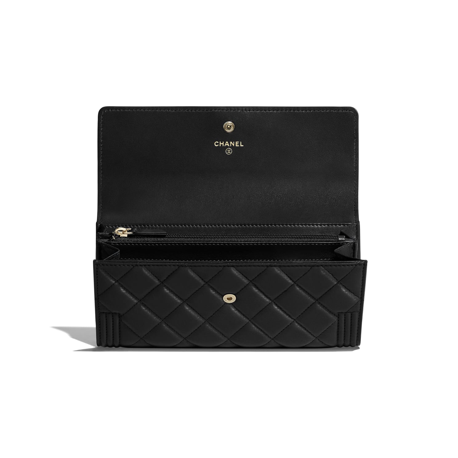 Chanel Quilted Lambskin Boy Long Flap Wallet