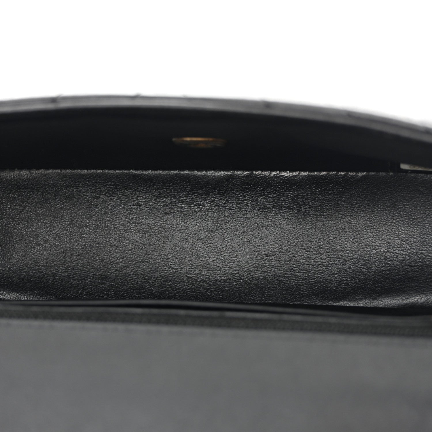 Chanel Lambskin Chevron Quilted Mini Rectangular Flap Black