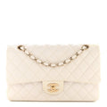 Chanel Caviar Quilted Medium Double Flap White