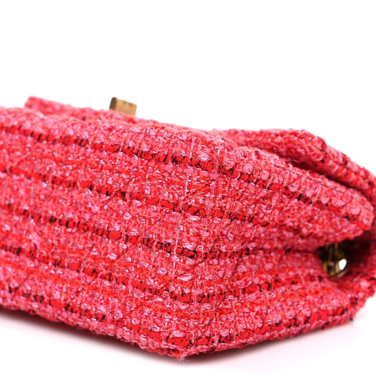 Chanel Tweed Quilted Mini 2.55 Reissue Flap Red Ecru Black