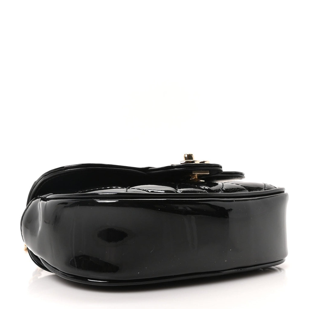Chanel Patent Calfskin Quilted Mini Flap Black