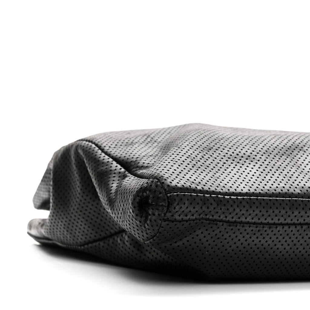 Chanel Calfskin Perforated Drill Tote Bag Black