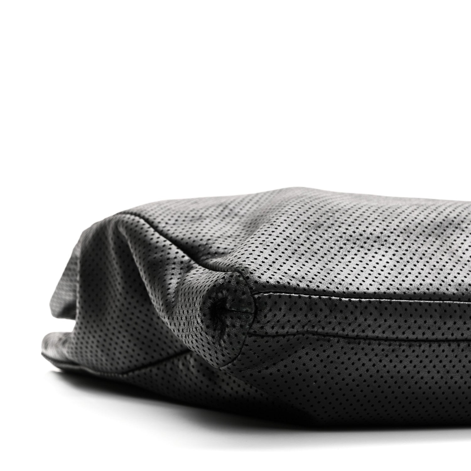 Chanel Calfskin Perforated Drill Tote Bag Black