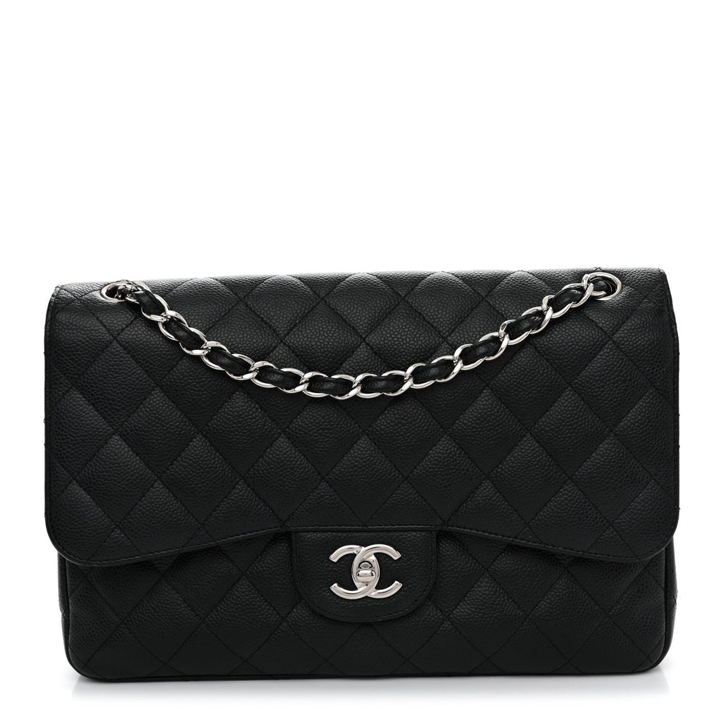 Chanel Caviar Quilted Jumbo Double Flap Black