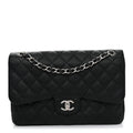Chanel Caviar Quilted Jumbo Double Flap Black