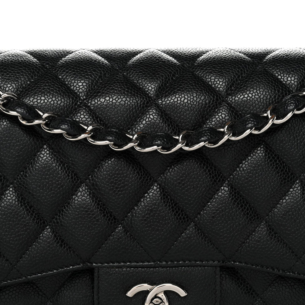 Chanel Caviar Quilted Jumbo Double Flap Black