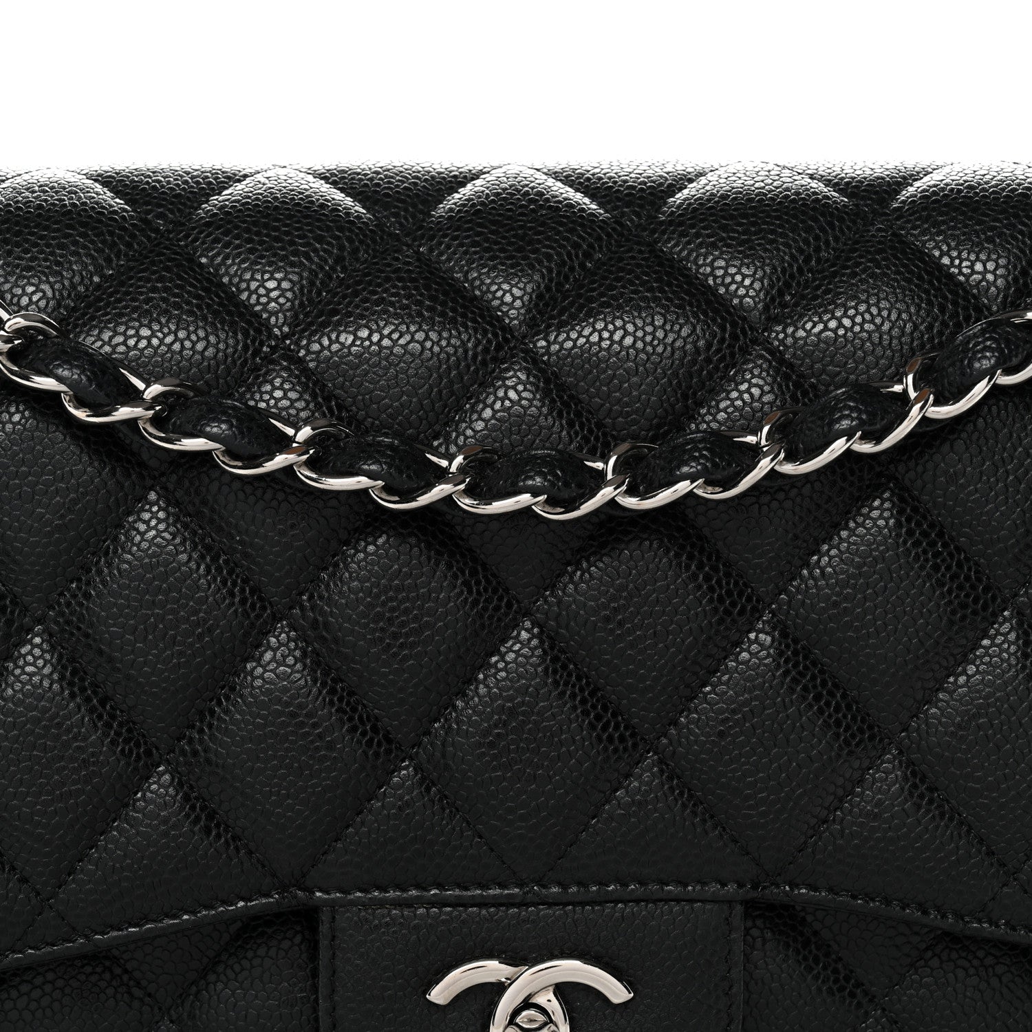 Chanel Caviar Quilted Jumbo Double Flap Black