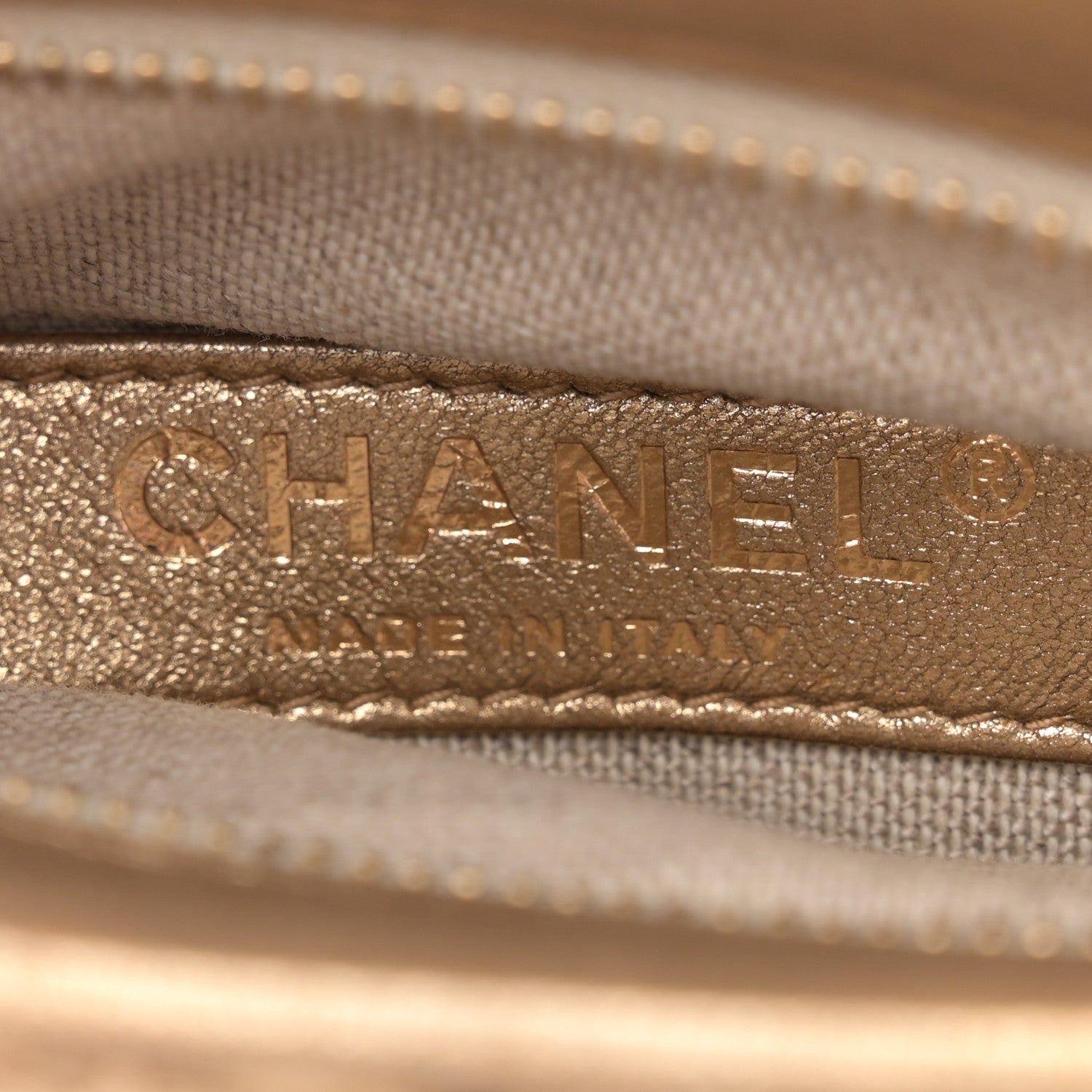 Chanel Metallic Calfskin Medallion Shoulder Bag Gold
