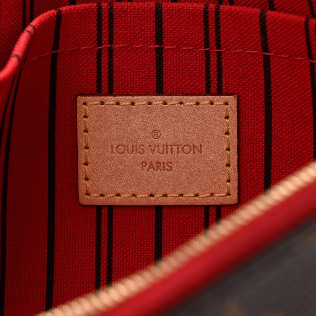 Louis Vuitton Monogram Neverfull MM GM Pochette Cherry