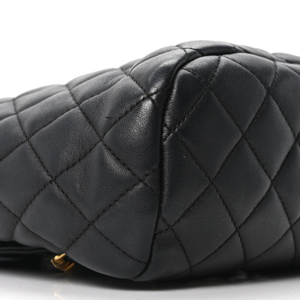 Chanel Calfskin Quilted Mini Urban Spirit Backpack Black