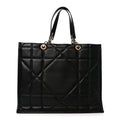 Christian Dior Calfskin Archicannage Large Essential Tote Black