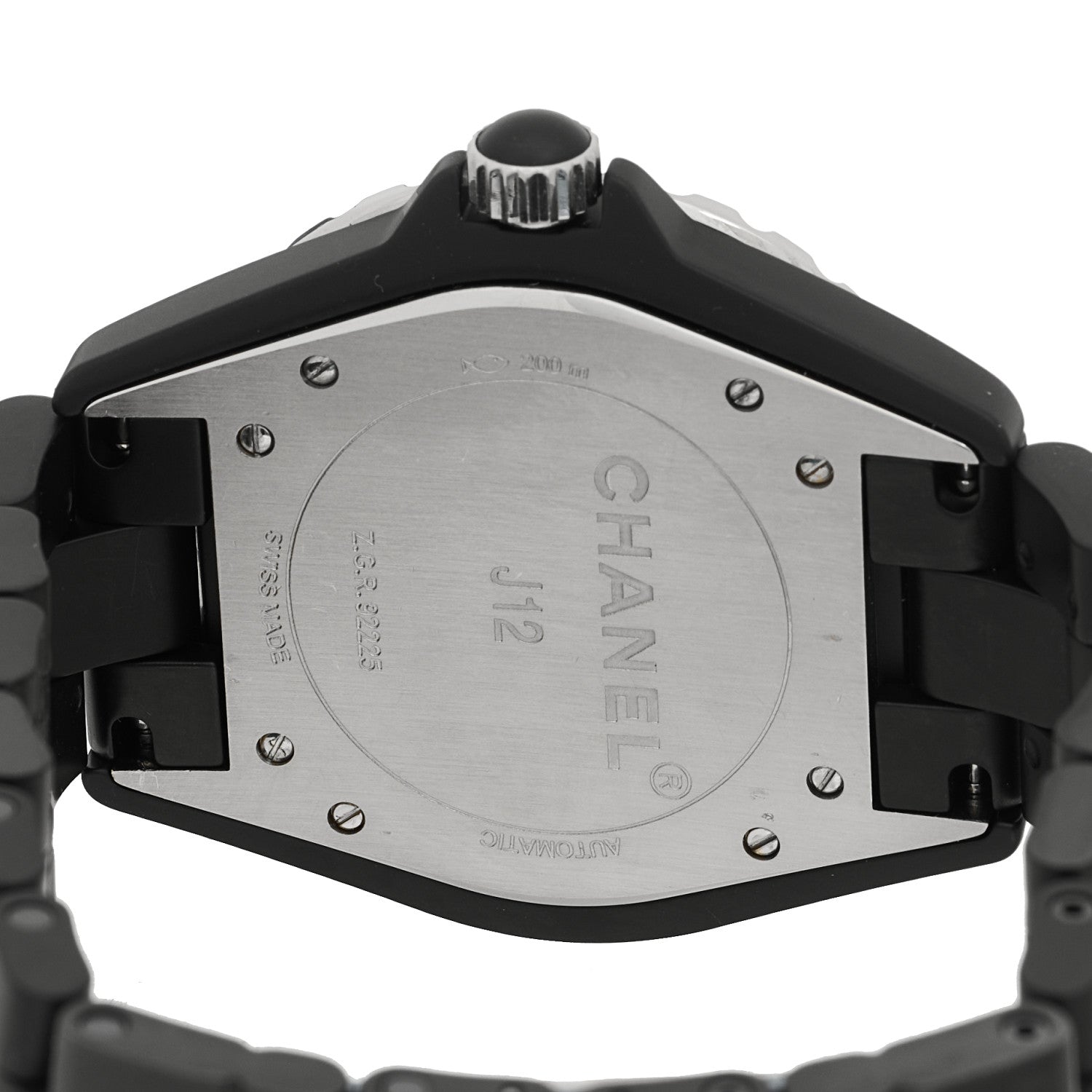 Chanel Stainless Steel Matte Ceramic 41mm J12 Automatic Watch Black