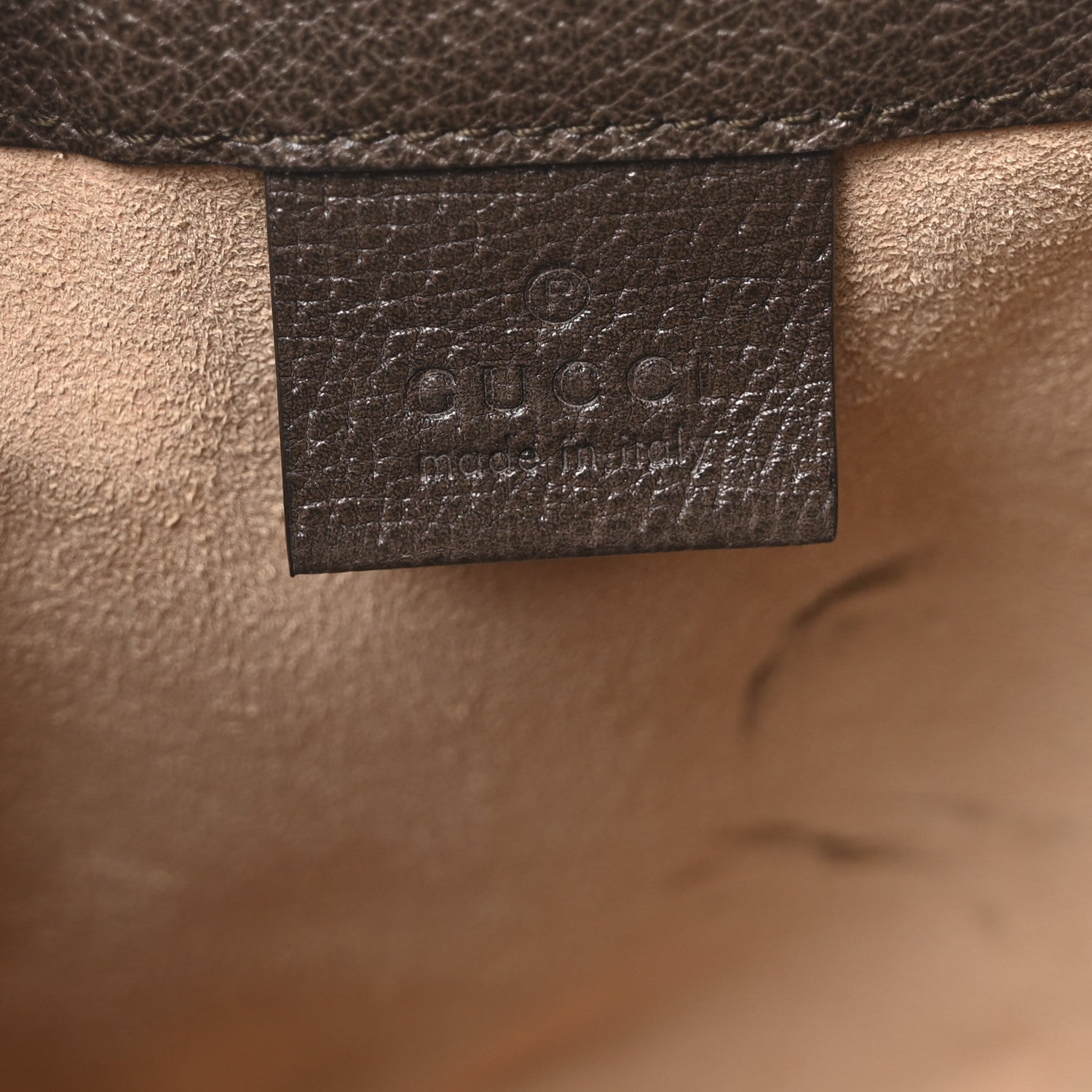 Gucci GG Supreme Monogram Web Mini Ophidia Bucket Bag Brown