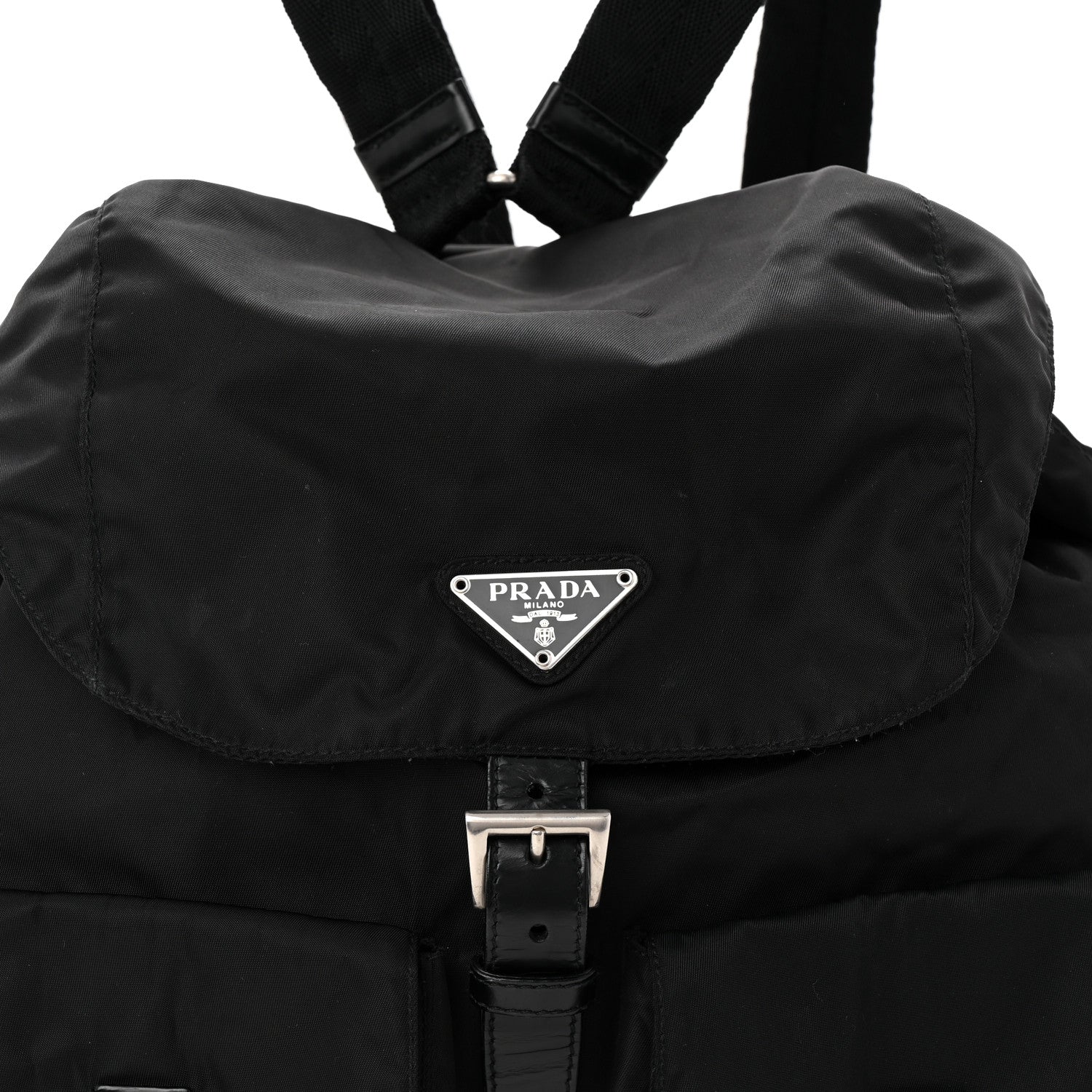 Prada Nylon Vela Medium Backpack Black