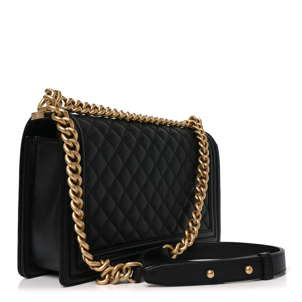 Chanel Caviar Quilted New Medium Boy Flap Black