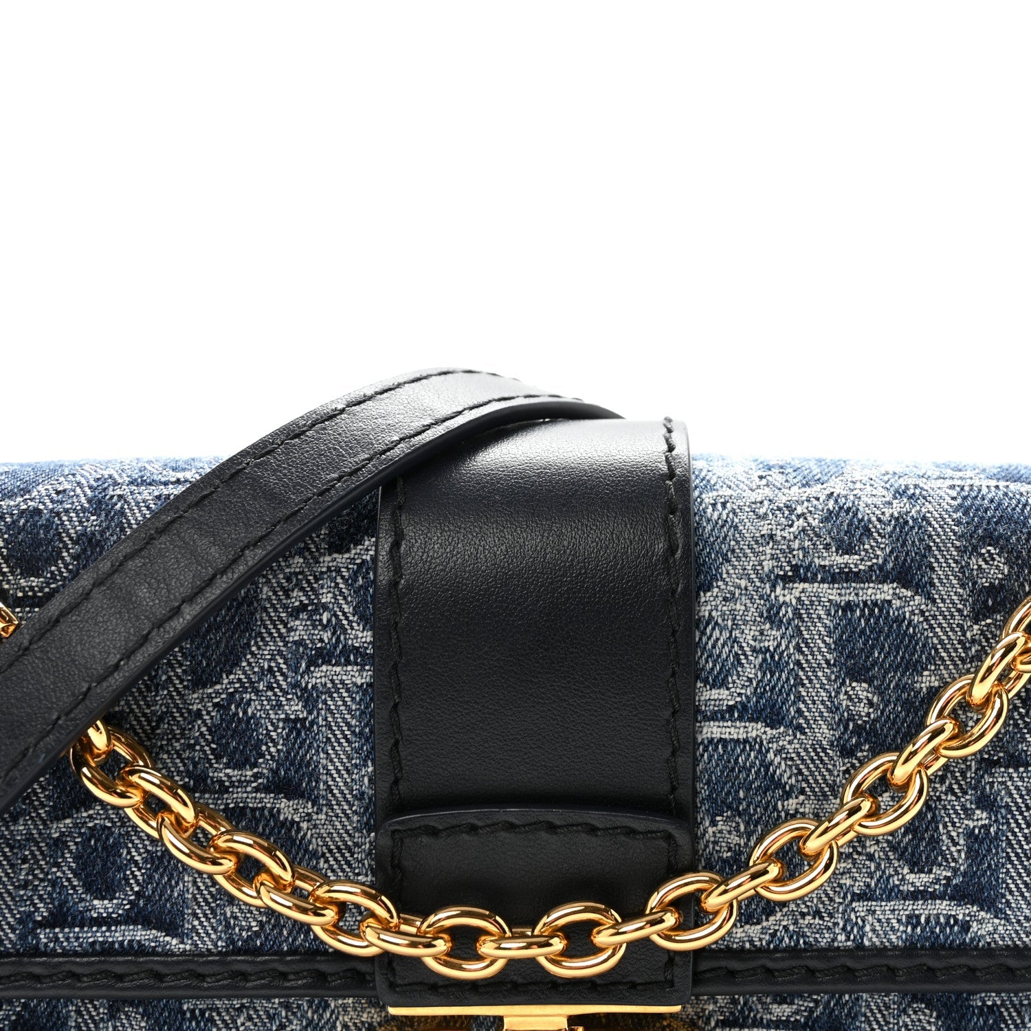 Christian Dior Denim Oblique 30 Montaigne East West Chain Flap Bag