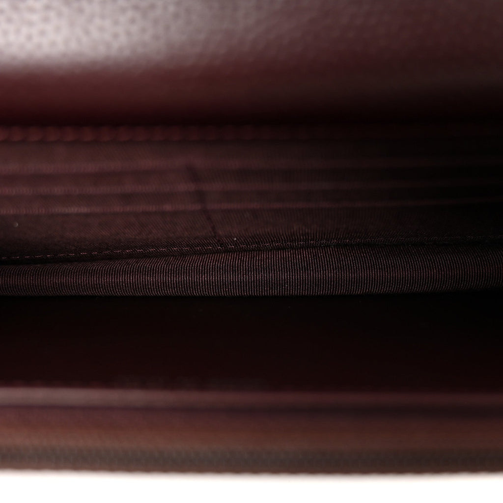 Chanel Caviar Quilted Wallet on Chain WOC Burgundy