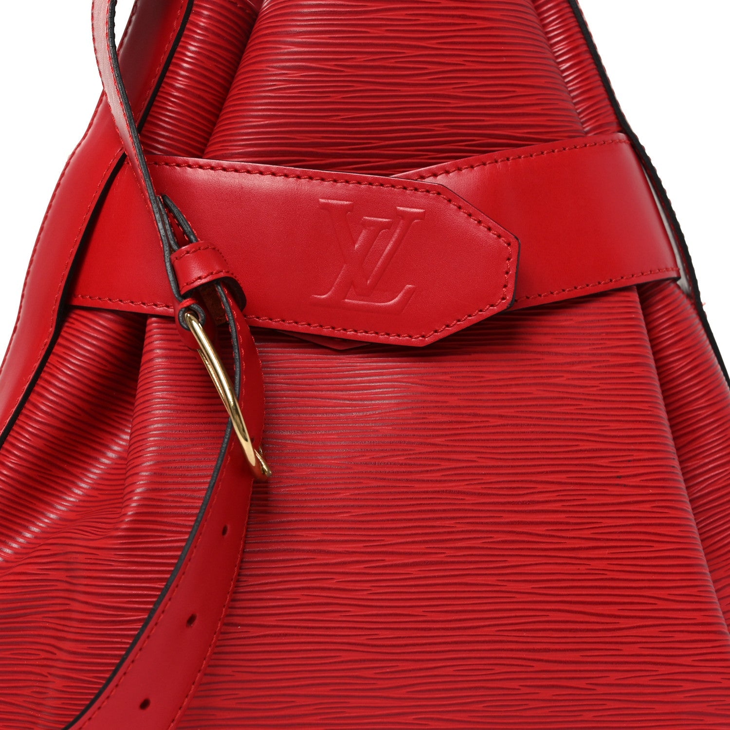 Louis Vuitton Epi Sac D'epaule Castillan Red