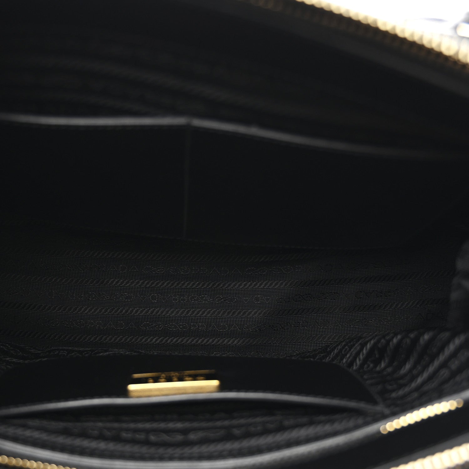 Prada Saffiano Lux Medium Galleria Double Zip Black Black