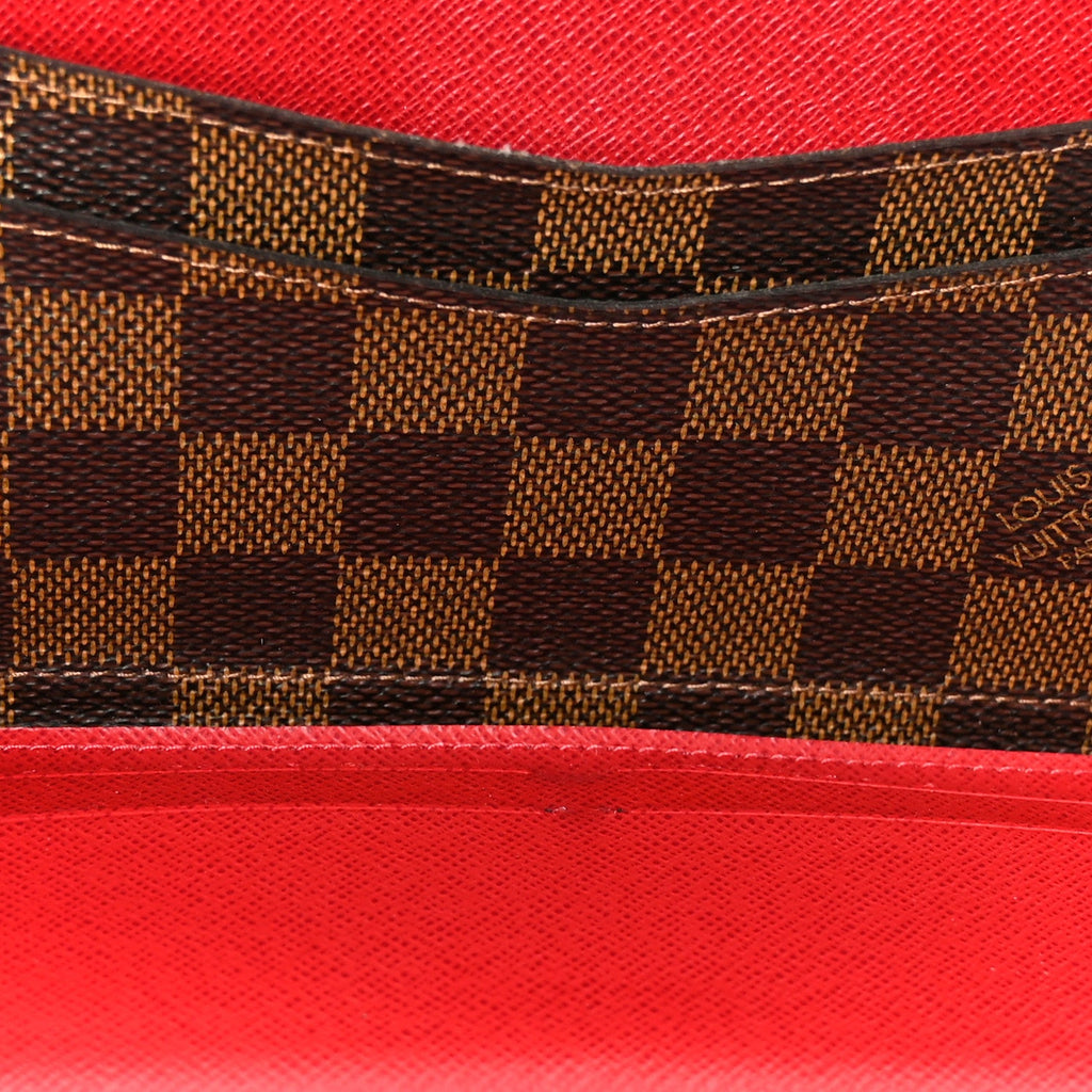 Louis Vuitton Damier Ebene Josephine Wallet Red