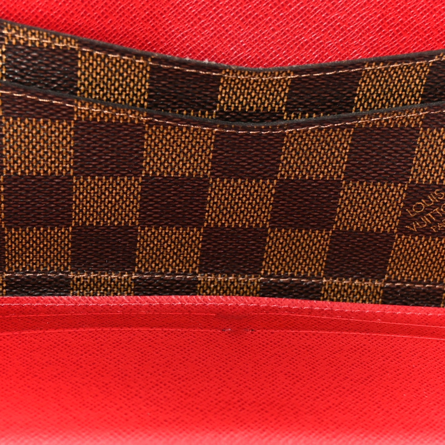 Louis Vuitton Damier Ebene Josephine Wallet Red