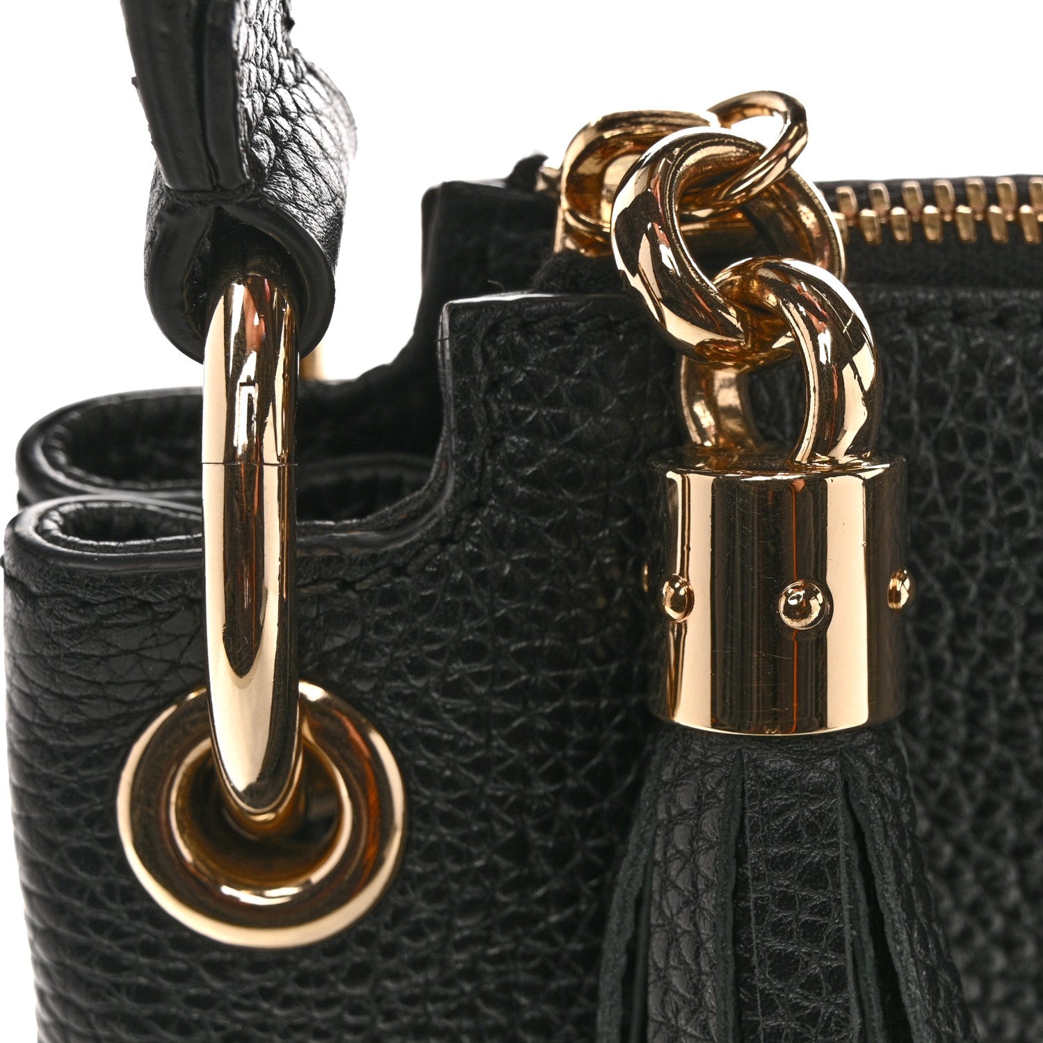 Gucci Pebbled Calfskin Large Soho Hobo Black