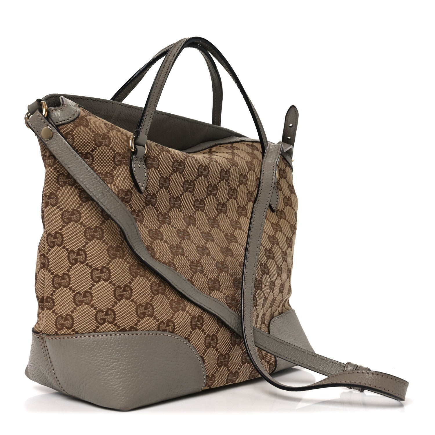 Gucci Monogram Medium Bree Foldover Tote Beige