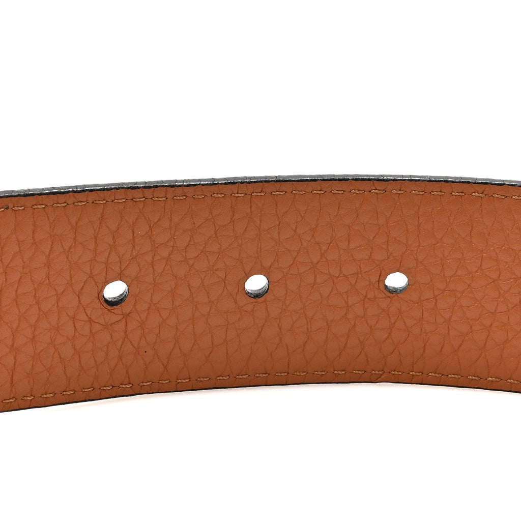 Louis Vuitton Taurillon Calfskin 30mm LV Initiales Reversible Belt 110 44 Black