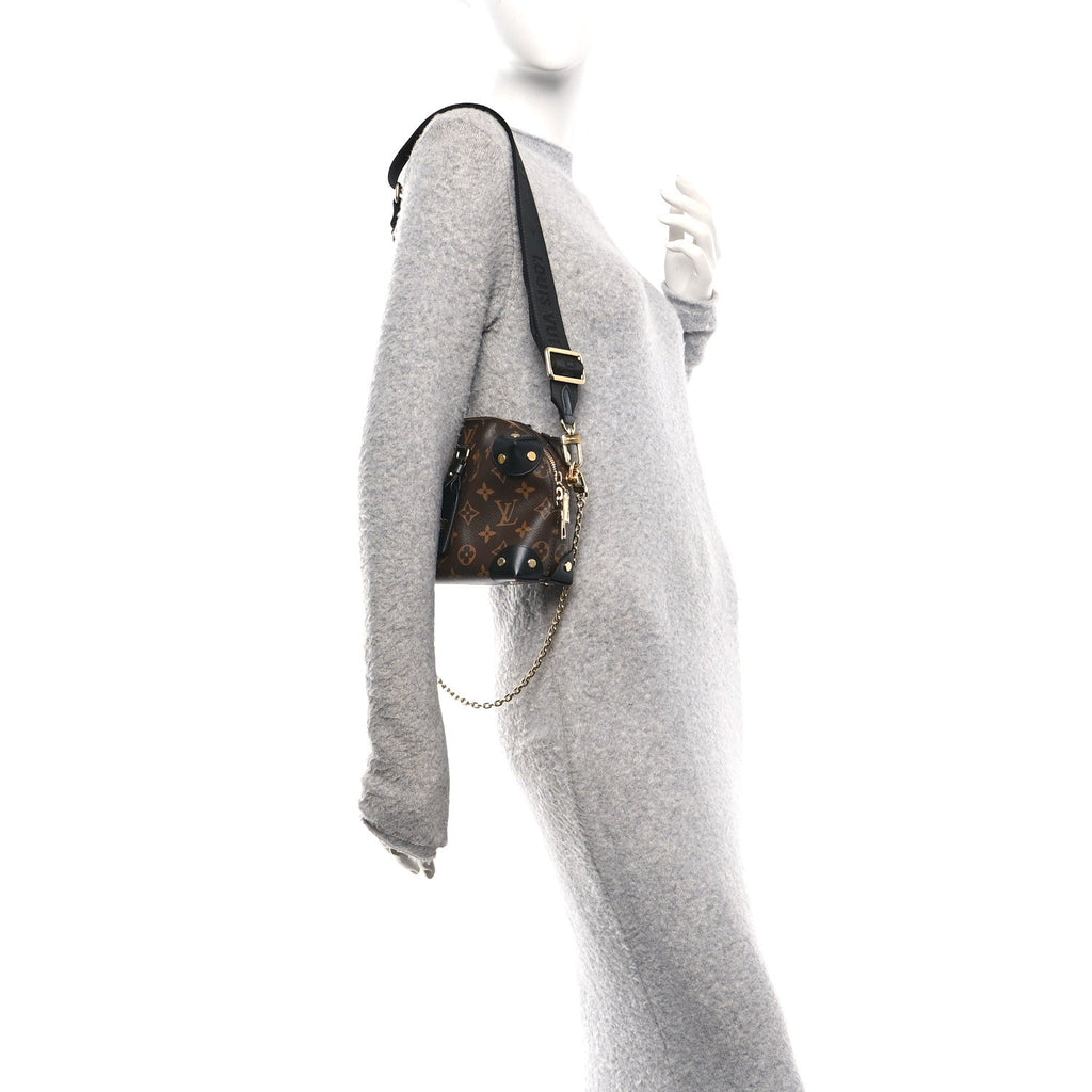Louis Vuitton Monogram Petite Malle Souple Black