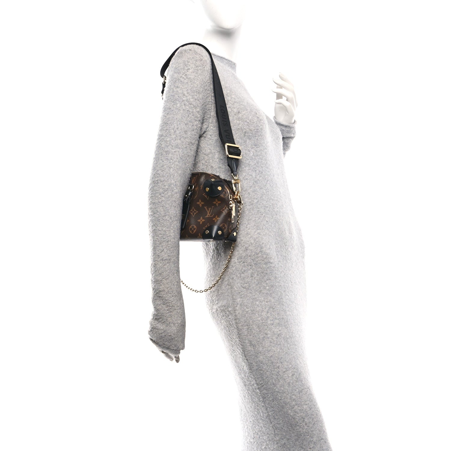 Louis Vuitton Monogram Petite Malle Souple Black