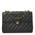 Chanel Caviar Jumbo Single Flap Black