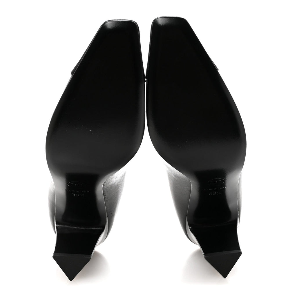 Lambskin Grosgrain Cap Toe CC Pumps 36.5 Black