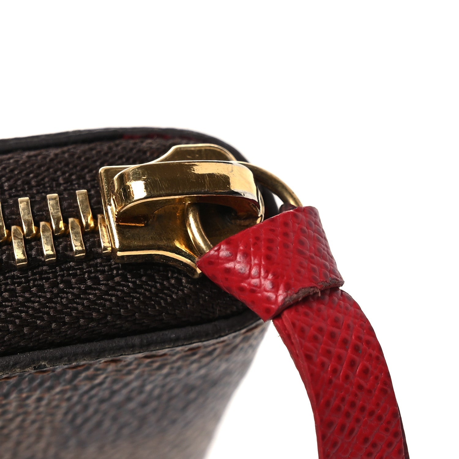 Louis Vuitton Damier Ebene Clemence Wallet Cherry