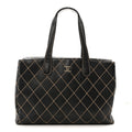 Chanel Calfskin Wild Stitch Large Tote Black
