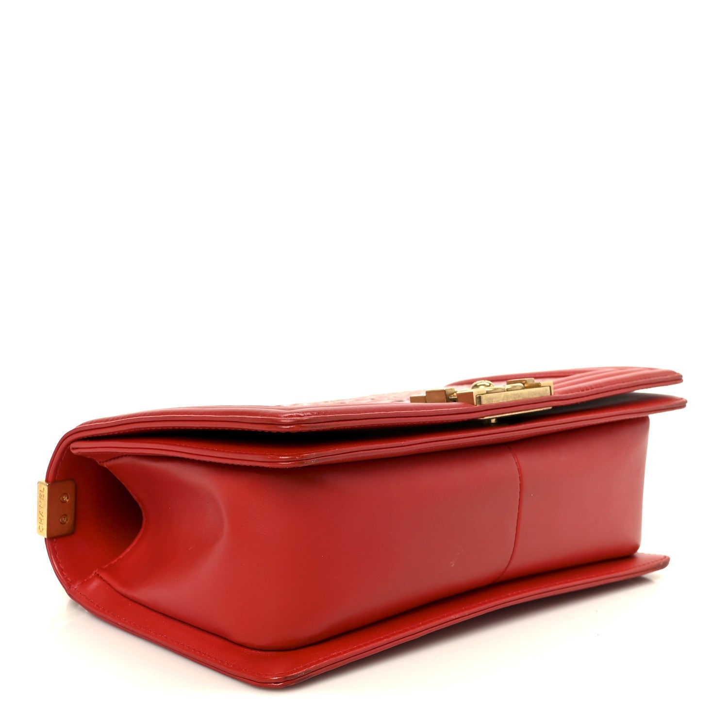 Chanel Snakeskin Medium Boy Flap Red