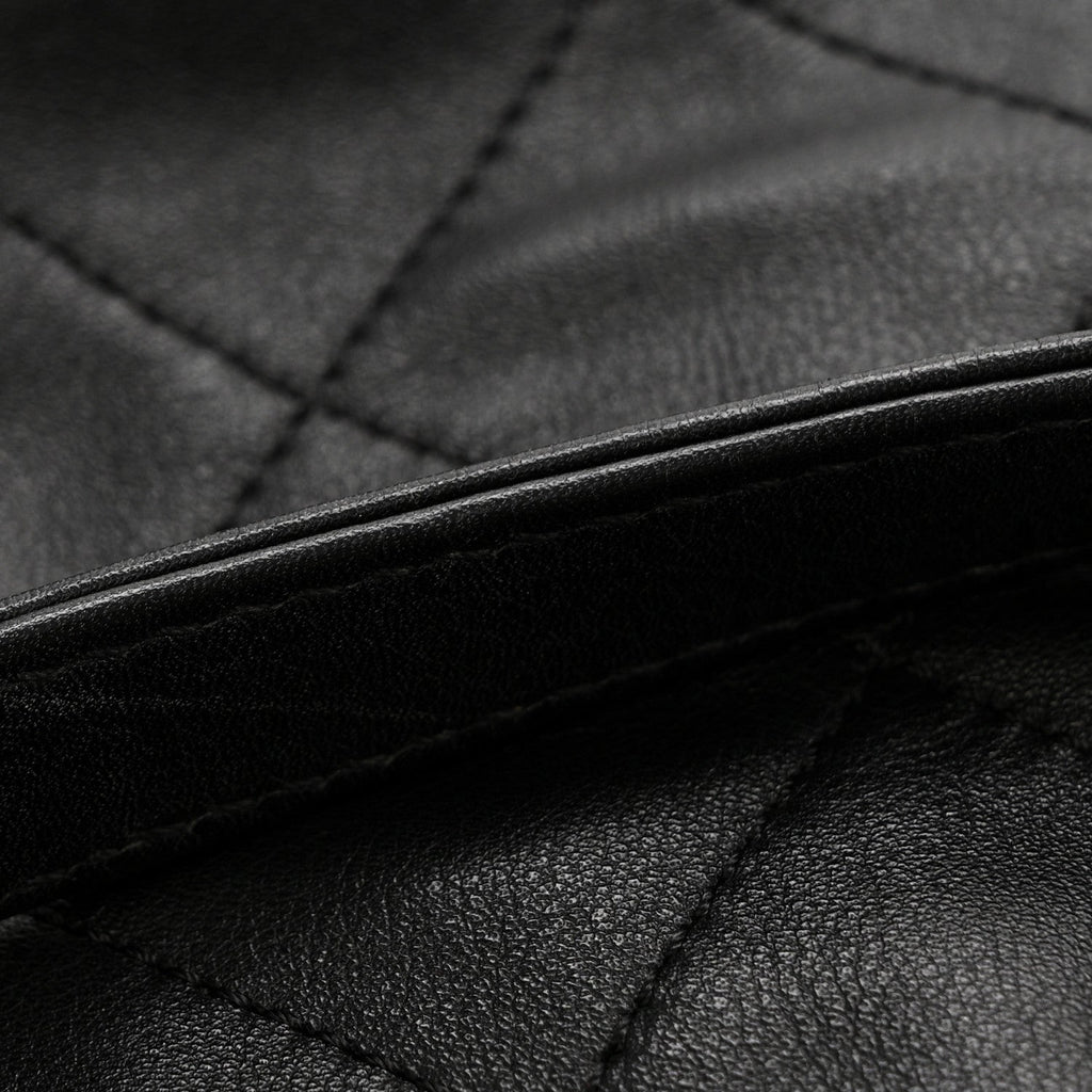 Chanel Calfskin Quilted Large Coco Pleats Tote Black