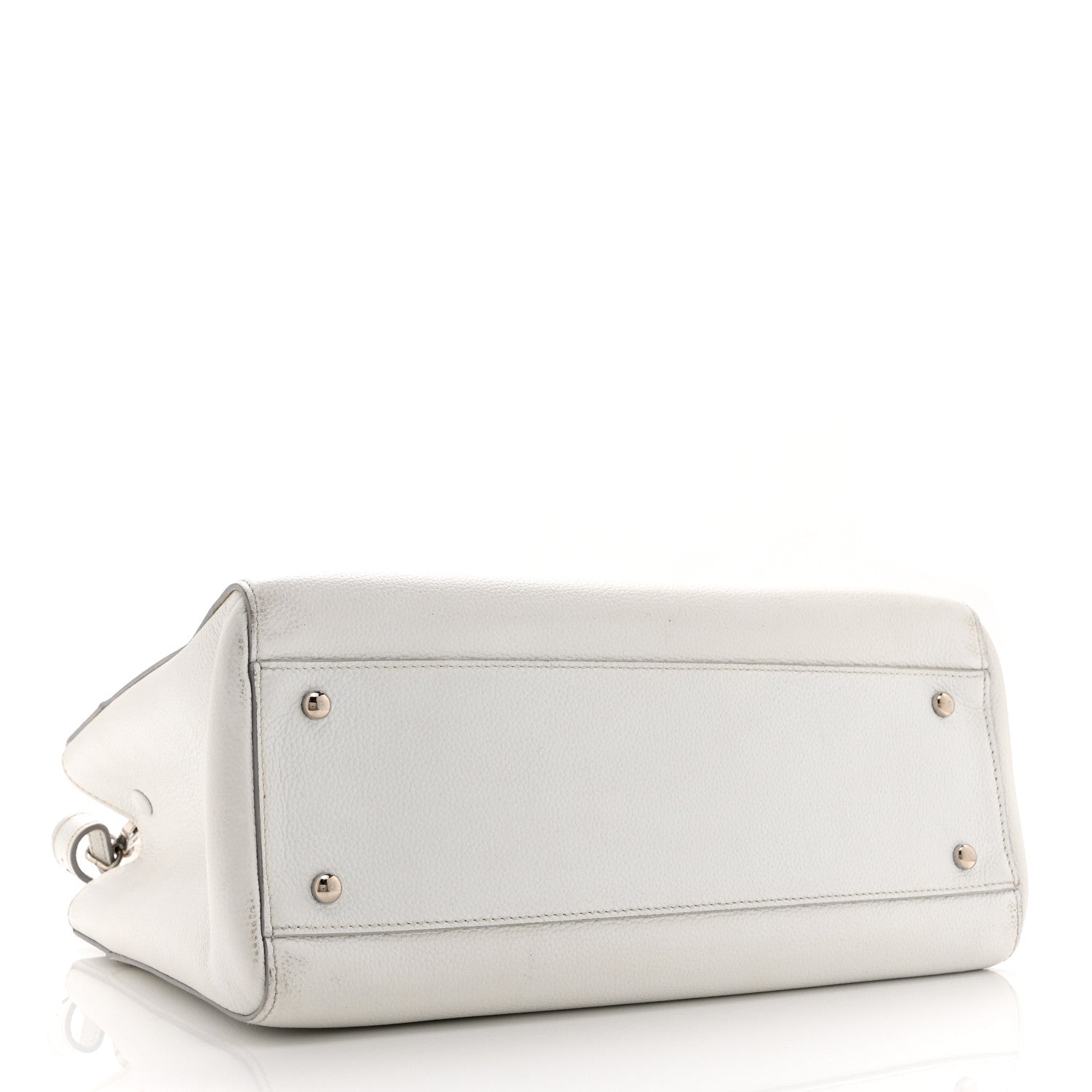 Chanel Grained Calfskin Small Neo Executive Shopper Tote White