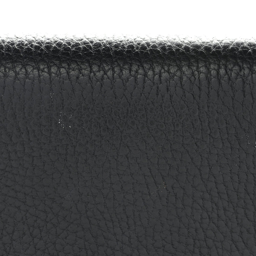 Gucci Calfskin Mini GG Marmont Chain Wallet Black