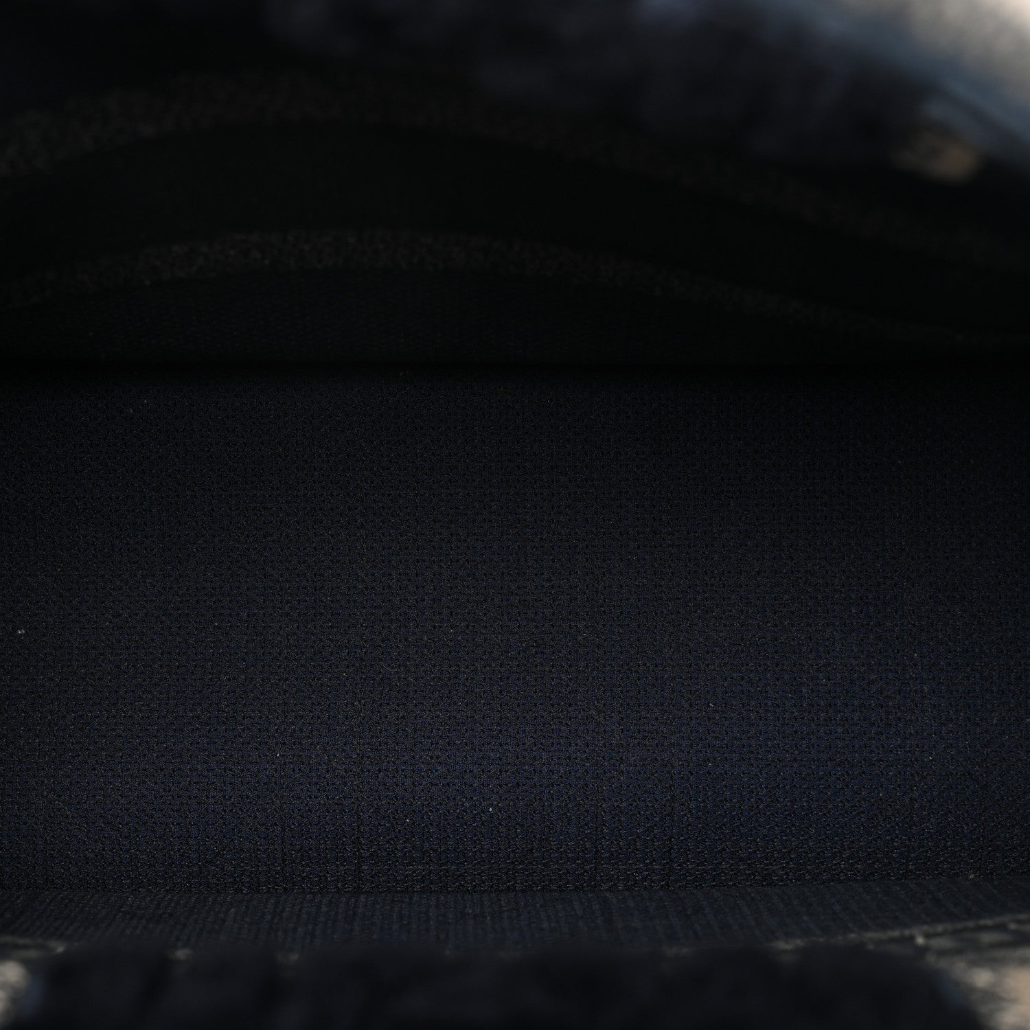 Christian Dior Shearling Cannage Medium Book Tote Deep Blue Natural