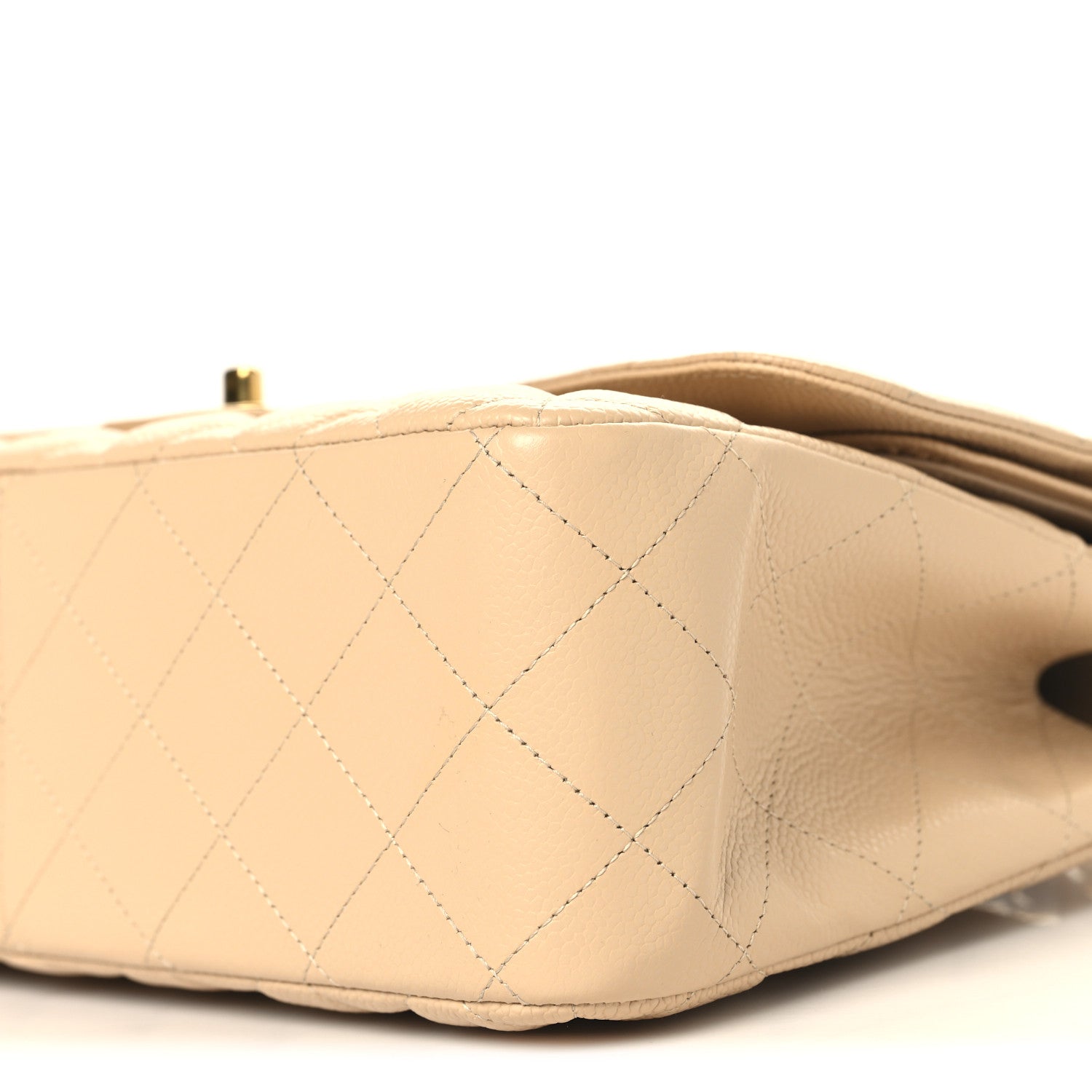 Chanel Caviar Quilted Jumbo Double Flap Beige Clair