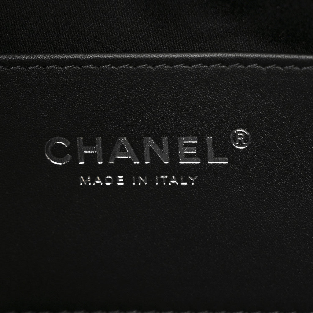 Chanel Shiny Crumpled Quilted Mini Chanel 25 Handbag Black