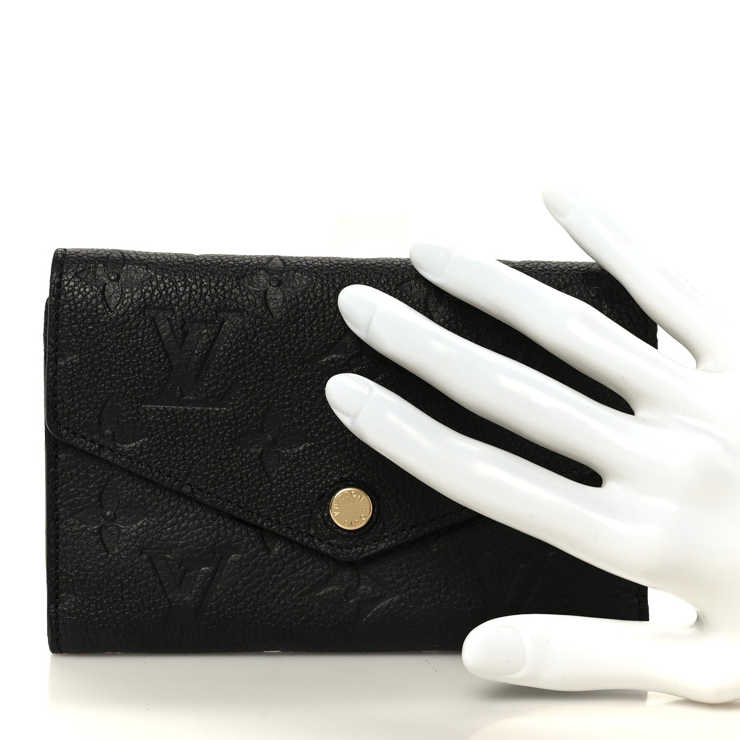 Louis Vuitton Empreinte Compact Curieuse Wallet Black