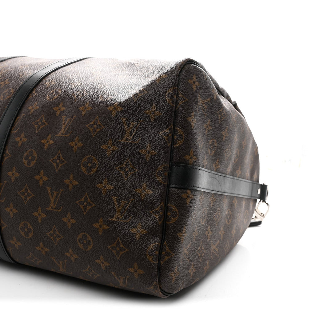Louis Vuitton Monogram Macassar Keepall Bandouliere 55