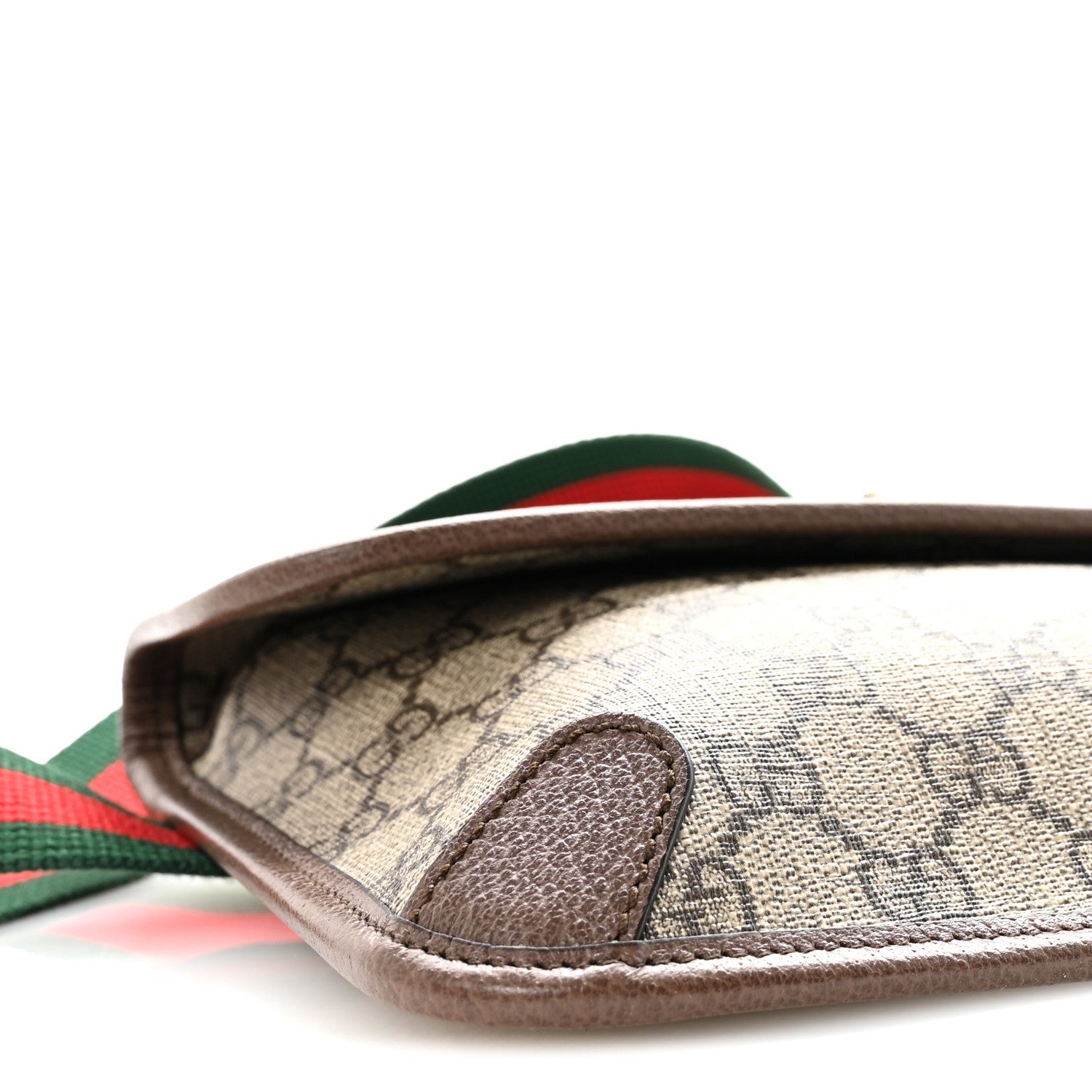 Gucci GG Supreme Monogram Neo Vintage Web Belt Bag Brown