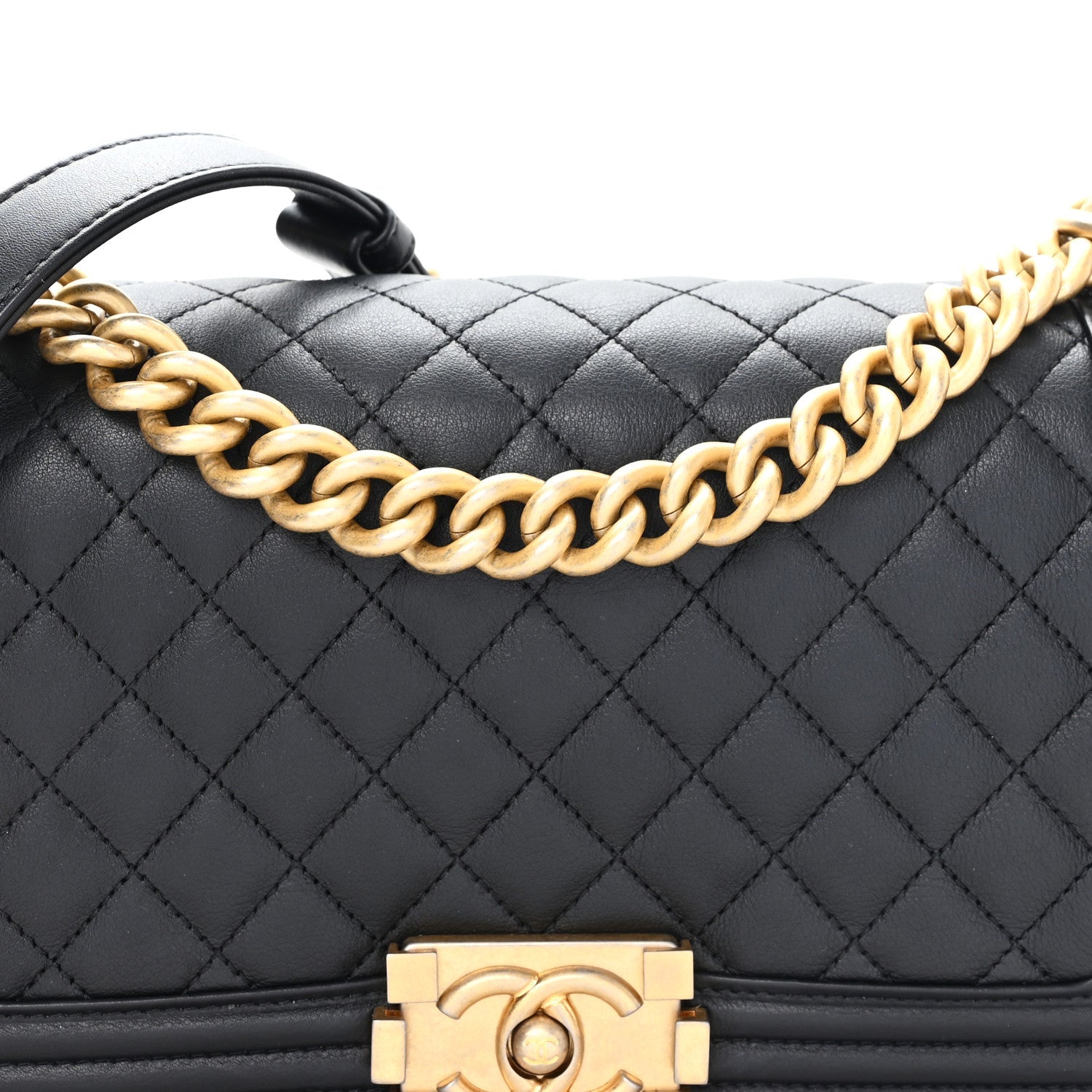 Chanel Calfskin Quilted Medium Boy Flap Black