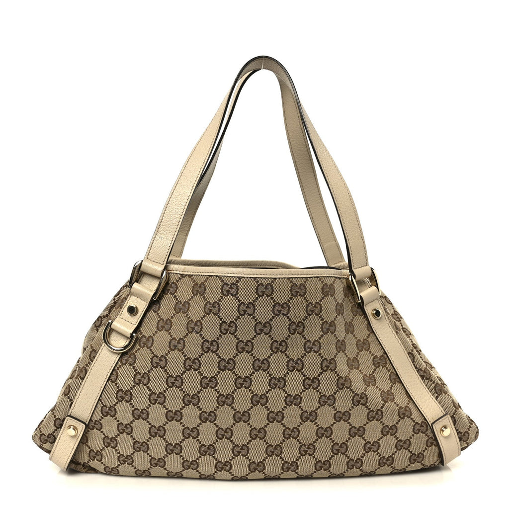 Gucci Monogram Medium Abbey Shoulder Bag Off White