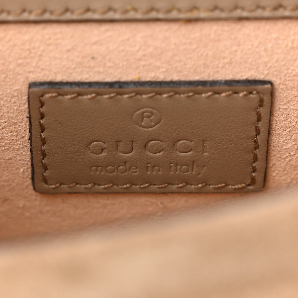 Gucci GG Supreme Monogram Super Mini Dionysus Shoulder Bag Taupe